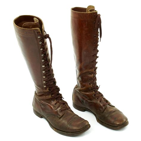 replica military wwi officers boots|original wwii leather boots.